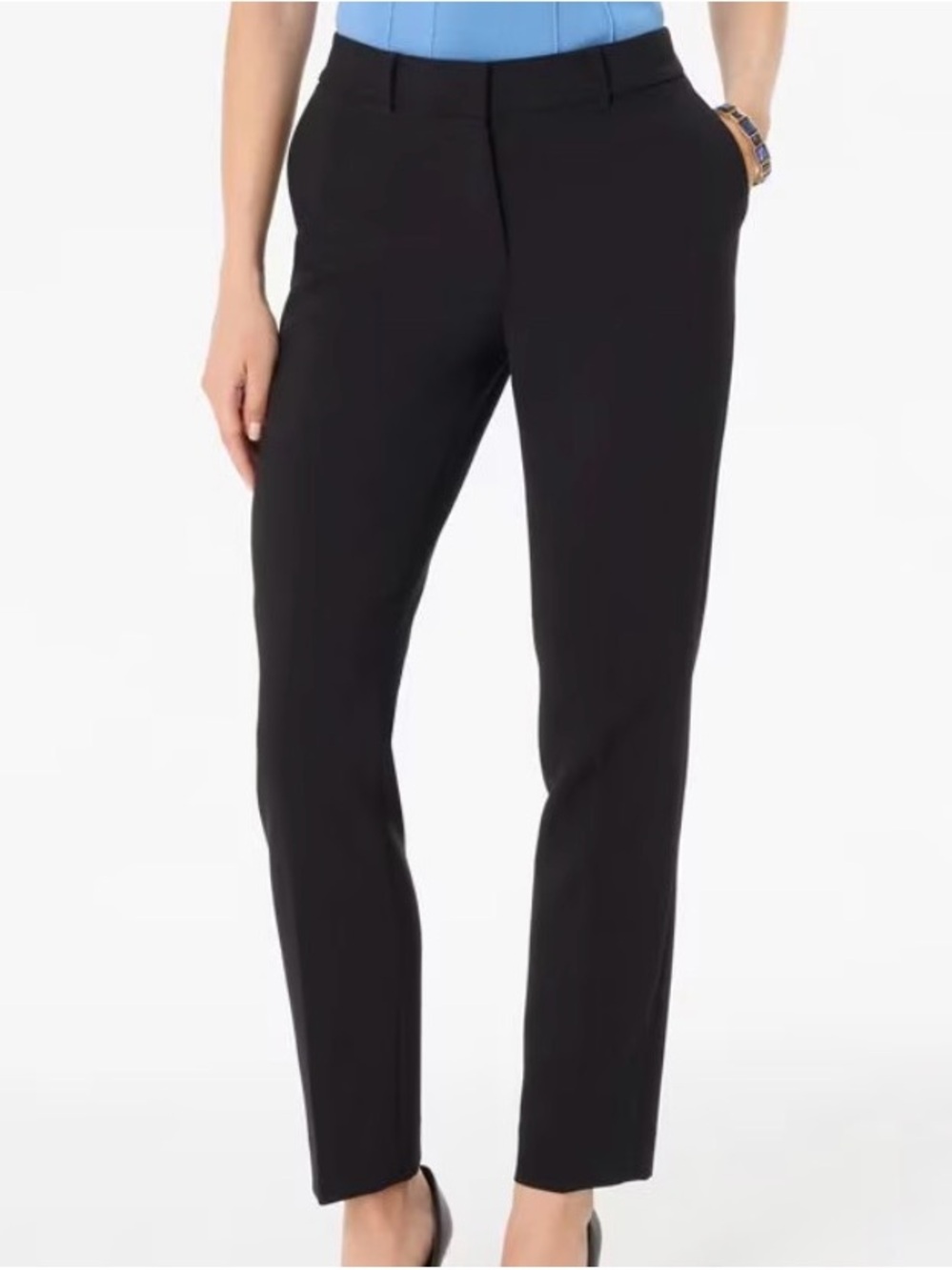 White House Black Market Black Classic Slim Ankle Comfort Stretch Pants